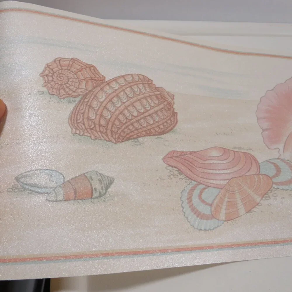 Seashells Wallpaper Boarder (3) Rolls (Shimmer Surface) 7